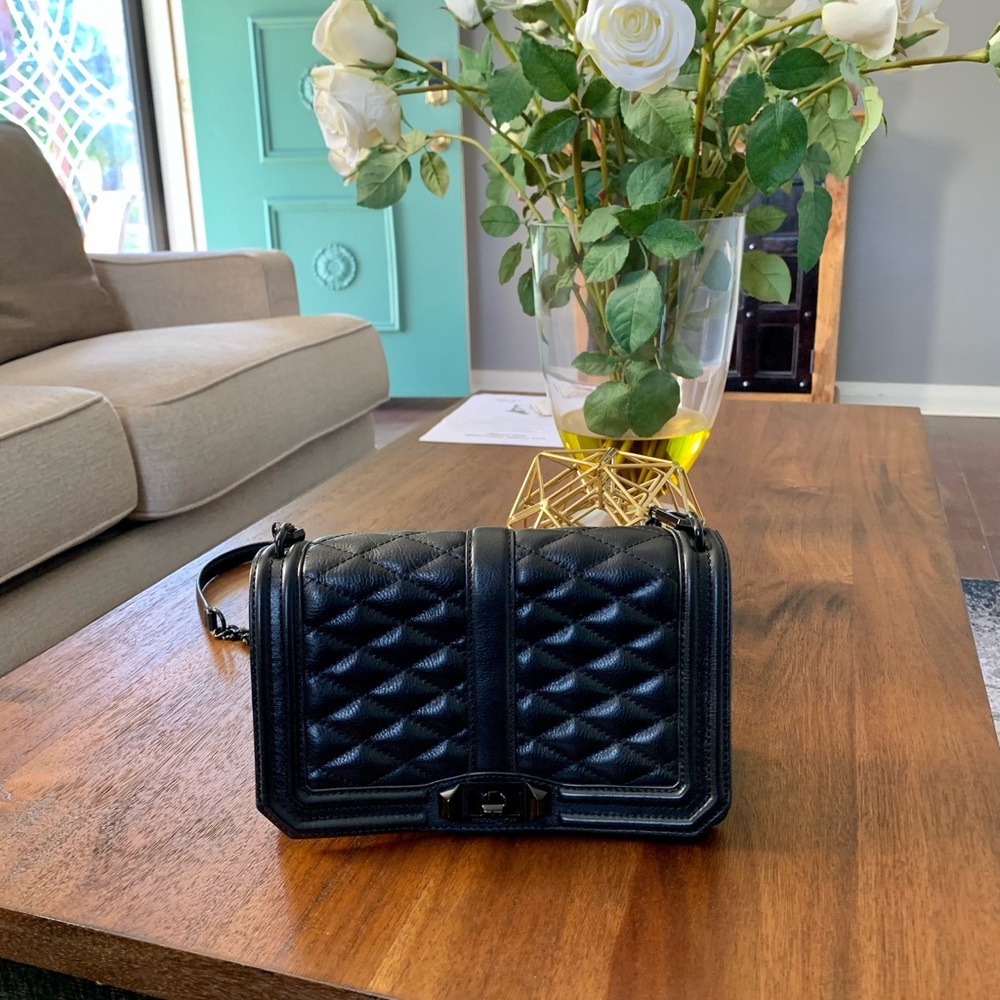 Authentic Rebecca Minkoff quilted Love chain purse